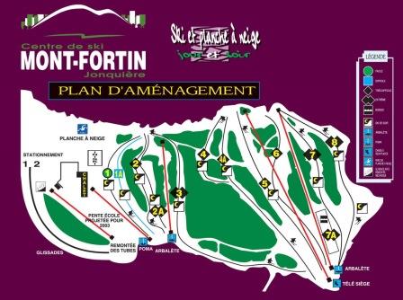 Carte des piste Mont Fortin
